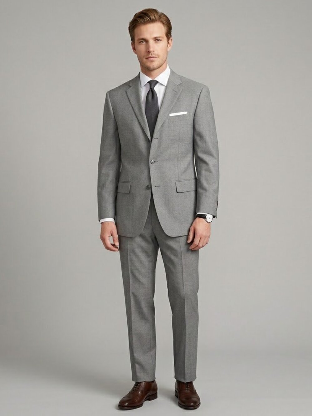 Sean John Gray Mens Suit 42L 36 x 29